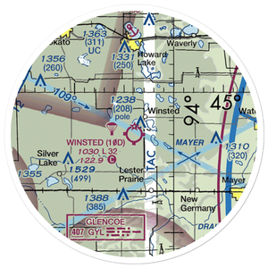 Winsted Municipal Airport (10D) VFR Sectional Sticker (20 mile)