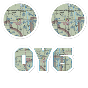 Lake Mills Municipal Airport (0Y6) VFR Sectional Sticker Pack