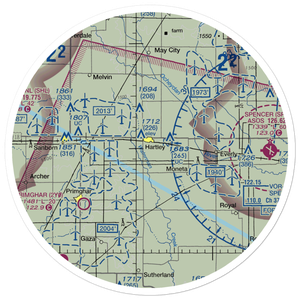 Lambert Fechter Municipal Airport (0Y4) VFR Sectional Sticker (30 mile)