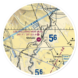 Lee Williams Memorial Airport (0U9) VFR Sectional Sticker (20 mile)