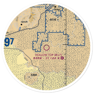 Hollow Top Airport (0U7) VFR Sectional Sticker (20 mile)