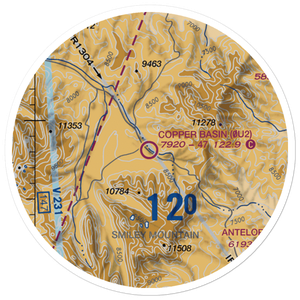 Copper Basin Airport (0U2) VFR Sectional Sticker (20 mile)