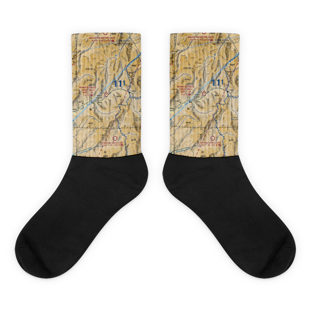 Warm Springs Creek Airport (0U1) VFR Sectional Socks 
