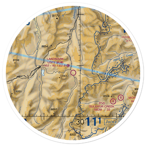 Landmark US Forest Service Airport (0U0) VFR Sectional Sticker (30 mile)