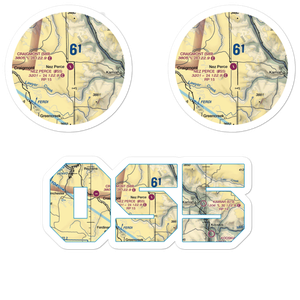Nez Perce Municipal Airport (0S5) VFR Sectional Sticker Pack