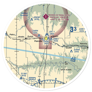 Plainville Airpark (0R9) VFR Sectional Sticker (30 mile)