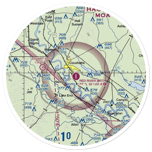 The Red River Airport (0R7) VFR Sectional Sticker (30 mile)