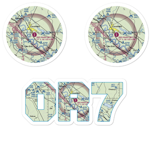 The Red River Airport (0R7) VFR Sectional Sticker Pack