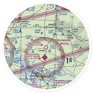 Lincoln Municipal Airport (0R2) VFR Sectional Sticker (30 mile)