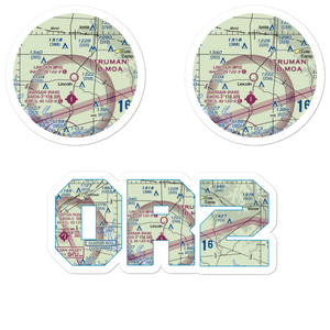 Lincoln Municipal Airport (0R2) VFR Sectional Sticker Pack