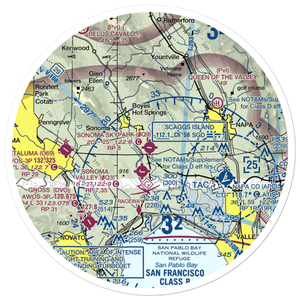 Sonoma Skypark Airport (0Q9) VFR Sectional Sticker (30 mile)