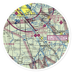 Selma Airport (0Q4) VFR Sectional Sticker (30 mile)