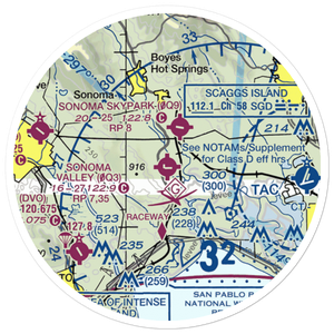Sonoma Valley Airport (0Q3) VFR Sectional Sticker (20 mile)