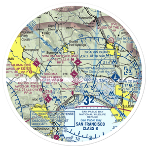 Sonoma Valley Airport (0Q3) VFR Sectional Sticker (30 mile)