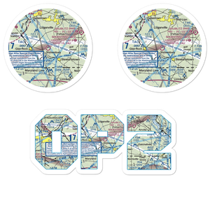 Shoestring Aviation Airfield (0P2) VFR Sectional Sticker Pack