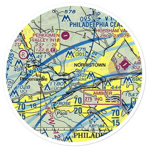 Valley Forge Bicentennial Heliport (0P0) VFR Sectional Sticker (20 mile)