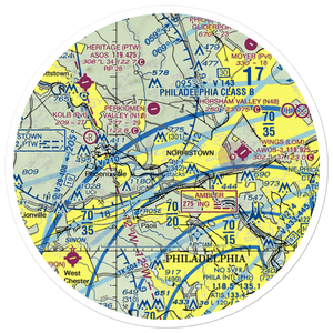 Valley Forge Bicentennial Heliport (0P0) VFR Sectional Sticker (30 mile)