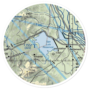 San Luis Reservoir Seaplane Base (0O0) VFR Sectional Sticker (20 mile)