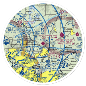 Roosterville Airport (0N0) VFR Sectional Sticker (30 mile)