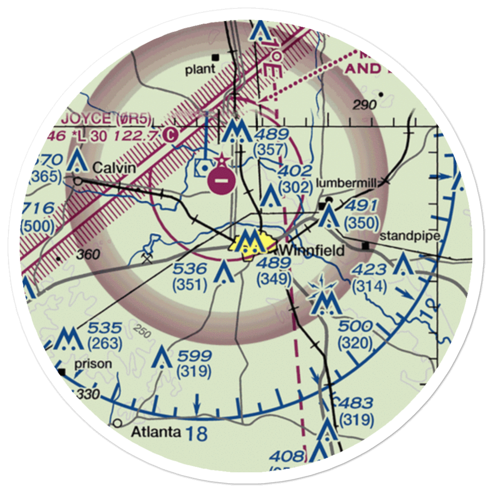 Winn Parish Medical Center Heliport (0L6) VFR Sectional Sticker (20 mile) 