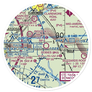 Dobie's Airport (0K6) VFR Sectional Sticker (20 mile)