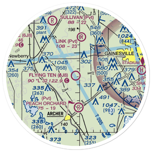 Flying Ten Airport (0J8) VFR Sectional Sticker (20 mile)