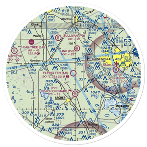 Flying Ten Airport (0J8) VFR Sectional Sticker (30 mile)