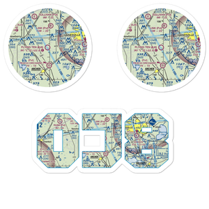 Flying Ten Airport (0J8) VFR Sectional Sticker Pack