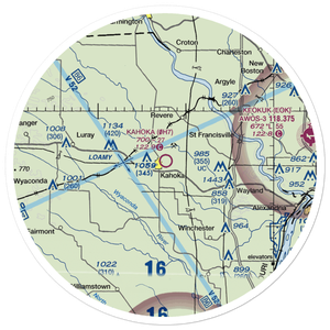 Kahoka Municipal Airport (0H7) VFR Sectional Sticker (30 mile)