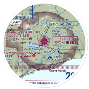 Grand Marais/Cook County Seaplane Base (0G5) VFR Sectional Sticker (20 mile)