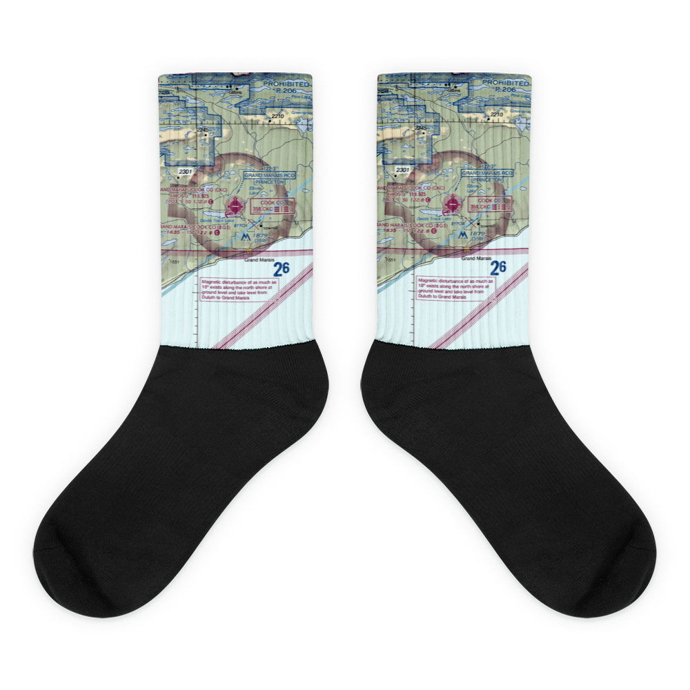 Grand Marais/Cook County Seaplane Base (0G5) VFR Sectional Socks 
