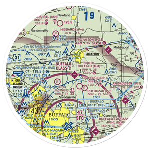 North Buffalo Suburban Airport (0G0) VFR Sectional Sticker (30 mile)