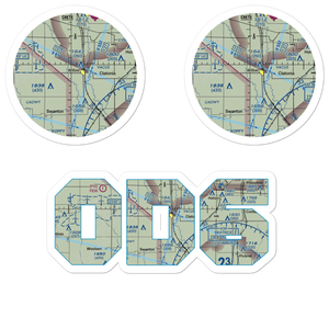 Wilber Municipal Airport (0D6) VFR Sectional Sticker Pack