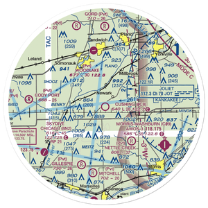 Cushing Field Ltd Airport (0C8) VFR Sectional Sticker (30 mile)
