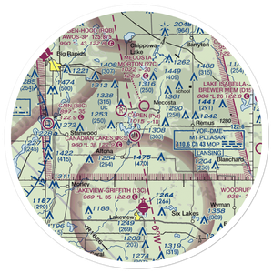 Canadian Lakes Airport (0C5) VFR Sectional Sticker (30 mile)