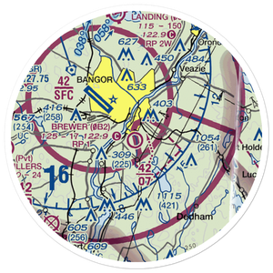 Brewer Airport (0B2) VFR Sectional Sticker (20 mile)