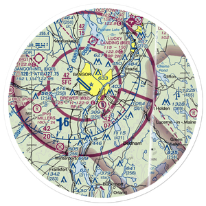 Brewer Airport (0B2) VFR Sectional Sticker (30 mile)