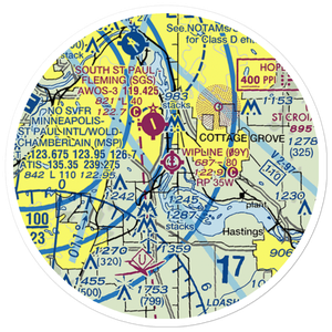 Wipline Seaplane Base (09Y) VFR Sectional Sticker (20 mile)