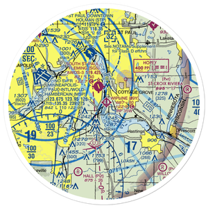 Wipline Seaplane Base (09Y) VFR Sectional Sticker (30 mile)