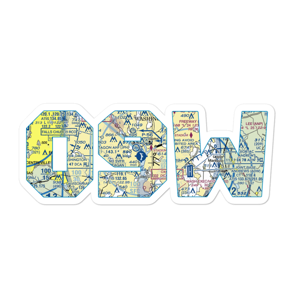 South Capitol Street Heliport (09W) VFR Sectional Sticker 