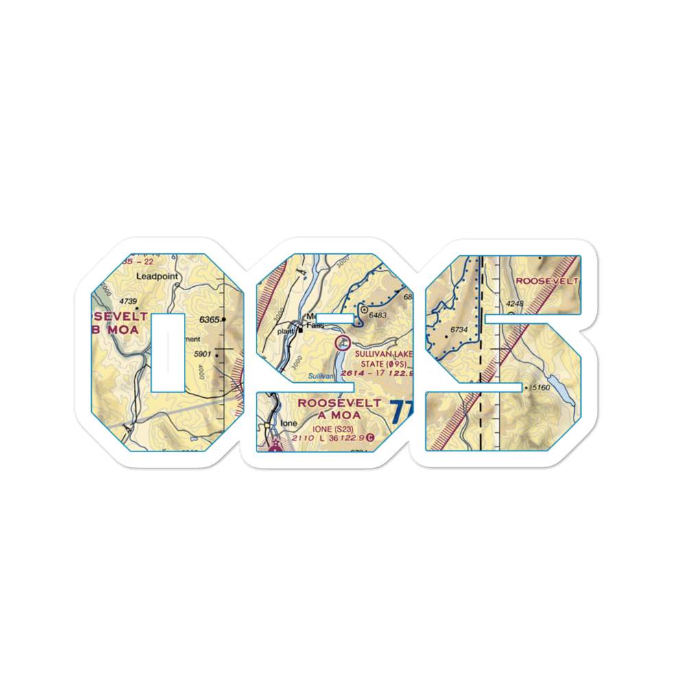 Sullivan Lake State Airport (09S) VFR Sectional Sticker 