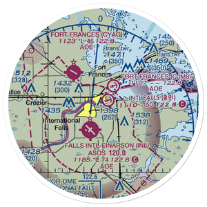 International Falls Seaplane Base (09I) VFR Sectional Sticker (20 mile)