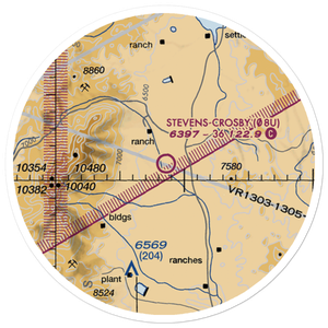 Stevens-Crosby Airport (08U) VFR Sectional Sticker (20 mile)