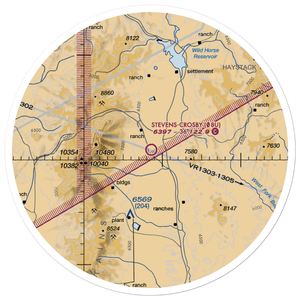 Stevens-Crosby Airport (08U) VFR Sectional Sticker (30 mile)