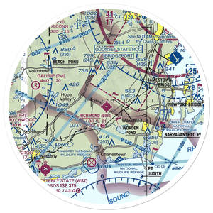 Richmond Airport (08R) VFR Sectional Sticker (30 mile)