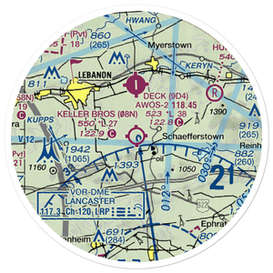 Keller Brothers Airport (08N) VFR Sectional Sticker (20 mile)