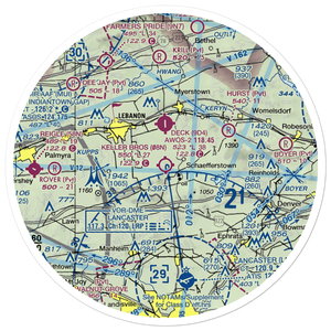 Keller Brothers Airport (08N) VFR Sectional Sticker (30 mile)