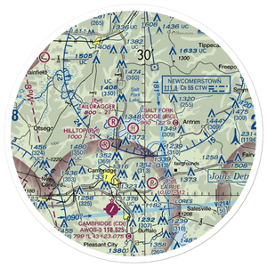 Salt Fork Lodge Heliport (08G) VFR Sectional Sticker (30 mile)