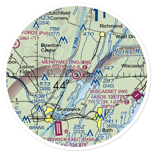 Merrymeeting Field (08B) VFR Sectional Sticker (20 mile)