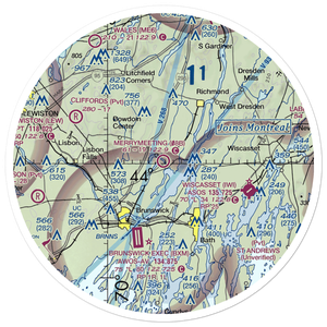 Merrymeeting Field (08B) VFR Sectional Sticker (30 mile)